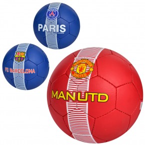 М'яч футбольний 2500-242 (30шт) розмір 5, ПУ1, 4мм, 4 шари, 32 панелі, ручна робота, 400-420г, 3в (клуби)