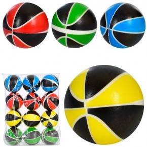 М'яч дитячий фомовий MS 3520-1 (360шт) 6,3см, 4 кольори, упаковка 12шт