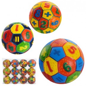 М'яч дитячий фомовий MS 3523-2 (240шт) 7см, цифри, 3 види, упаковка 12шт у кульку
