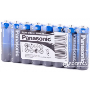 Батарейки Panasonic General Purpose вугільно-цинкові AA (R6) плівка, 8 шт (R6BER/8P), ціна за 1 шт