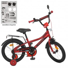 Велосипед дитячий PROF1 18д. Y18311 (1шт) Speed ​​racer, SKD45, червоний, дзвінок, додаткові колеса.