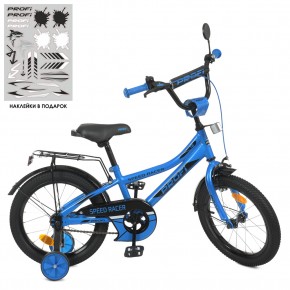 Велосипед дитячий PROF1 18д. Y18313 (1шт) Speed racer, SKD45, синій, ліхтар, дзвінок, дзеркало, дод.колеса