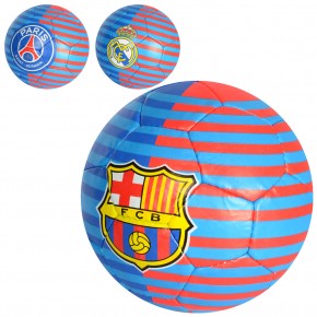 М'яч футбольний 2500-147 (30шт) розмір 5, ПУ1,4мм, ручна робота, 32 панелі, 410-430г, 3 види (клуби), кул
