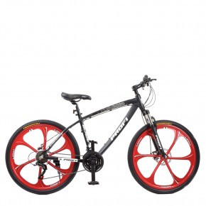 Велосипед 26д. T26BLADE 26.1W (1шт) алюм.рама 17",Shimano 21SP,кассета,алюм.DB,магн.диск,черно-красный			