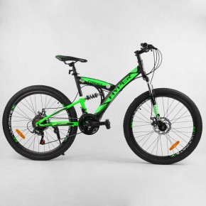 Велосипед Спортивный CORSO «Hyper» 26" дюймов 29045 (1) рама металлическая 16’’, SunRun 21 скорость, собран на 75%  