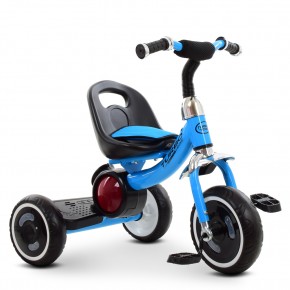 Велосипед M 3650-4 (2шт)три кол.EVA,свет/муз,зад.подножка,накладка на сид,голубой			