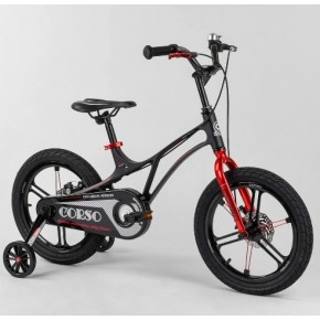 Велосипед магнієвий 16" дюймів 2-х колісний "CORSO" LT-55300 (1) магнієві диски, ручне дискове гальмо, дод. колеса, дзвіночок, ЗІБРАНИЙ НА 75% [Коробка]