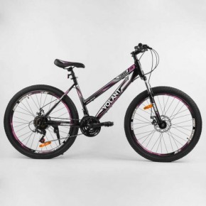 Велосипед Спортивный CORSO «VOLANT» 26" дюймов 62616 (1) рама металлическая, SunRun 21 скорость, собран на 75%  