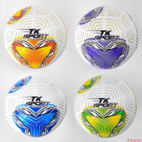 М'яч футбольний C 50190 (60) "TK Sport" 4 види, вага 400-420 грамів, матеріал TPE, балон гумовий, розмір №5 [Пакет]  