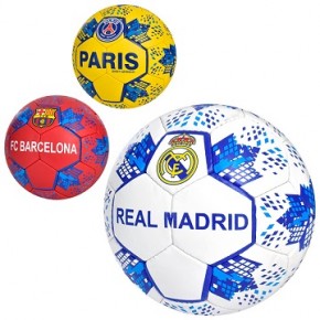 М'яч футбольний 2500-249 (30шт) розмір 5, ПУ1, 4мм, 4 шари, 32 панелі, 400-420г, ручна робота, 3в (клуби)