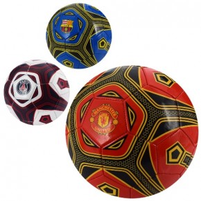 М'яч футбольний EV-3342 Розмір 5, ПВХ 1,8мм, 260-280г, 3 кольори, 3 види (клуби), в пакеті