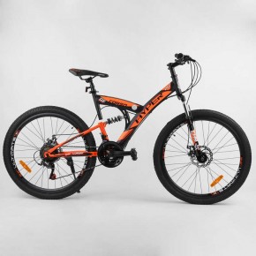 Велосипед Спортивный CORSO «Hyper» 26" дюймов 87646 (1) рама металлическая 16’’, SunRun 21 скорость, собран на 75%  
