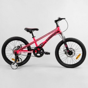 Детский магниевый велосипед 20`` CORSO «Speedline» MG-90363 (1) магниевая рама, дисковые тормоза, дополнительные колеса, собран на 75% [Коробка]  