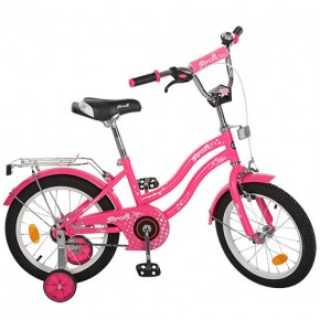Велосипед детский PROF1 14д. L1492 (1шт) Star, малиновый,звонок,доп.колеса