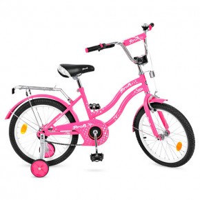 Велосипед детский PROF1 18д. L1892 (1шт) Star, малиновый,звонок,доп.колеса