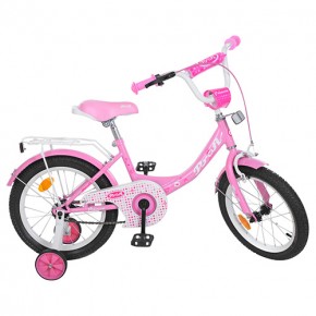 Велосипед дитячий PROF1 16 д. Y1611 Princess, дзвінок, доп. колеса, рожевий.			