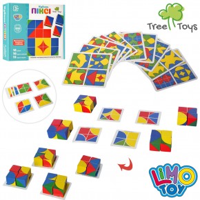 Дерев'яна іграшка Геометрика MD 2466 картки, фігури, кор., 20-18,5-4 см.								