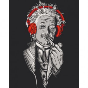 Набір для розпису "Ейнштейн в навушниках" 40*50 см 10314-AC