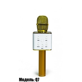 Караоке мікрофон Q7 золотий
