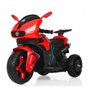 Мотоцикл M 3965EL-3 2 мотори 25W, 2 акум.6V4.5, MP3, USB, муз., шкір. сидіння, колеса EVA, червоний.			