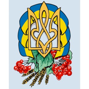 Набір для розпису "Герб України" 40*50 см 10592-NN
