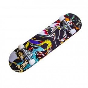 Скейтборд PRINT графіті чорний NEW 661-6															